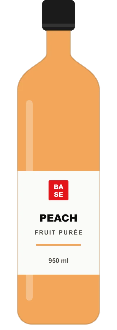 Peach purée bottle