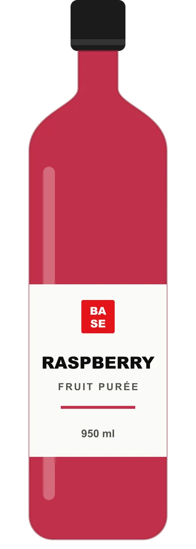Raspberry purée bottle