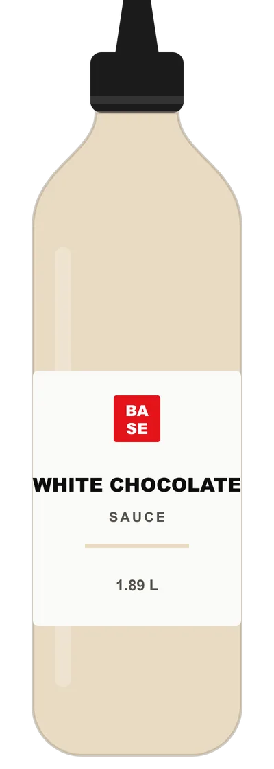 White chocolate sauce bottle